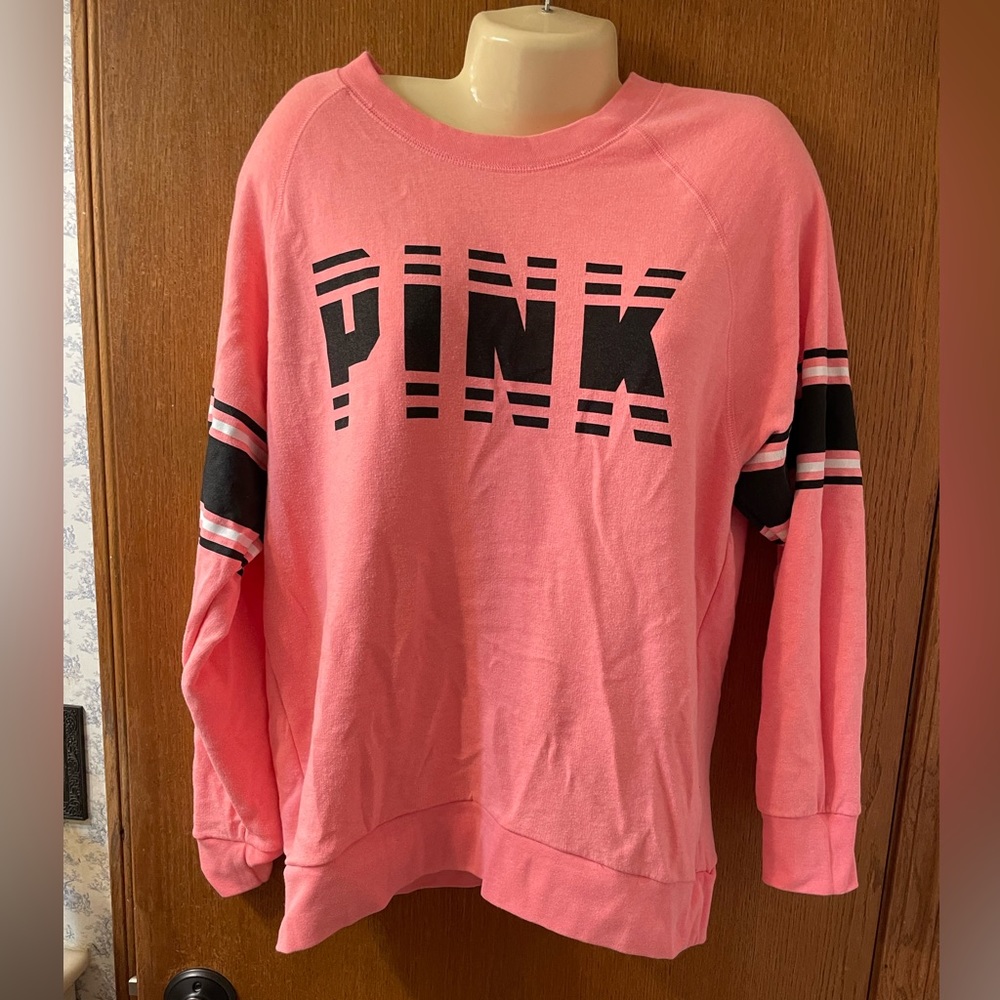 Victoria’s Secret PINK Coral Varsity Sweatshirt M